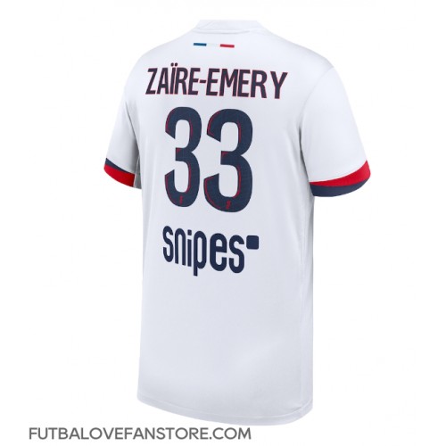 Paris Saint-Germain Warren Zaire-Emery #33 Vonkajší futbalový dres 2025-26 Krátky Rukáv Paris Saint-Germain Warren Zaire-Emery #33 Vonkajší futbalový dres 2025-26 Krátky Rukáv
